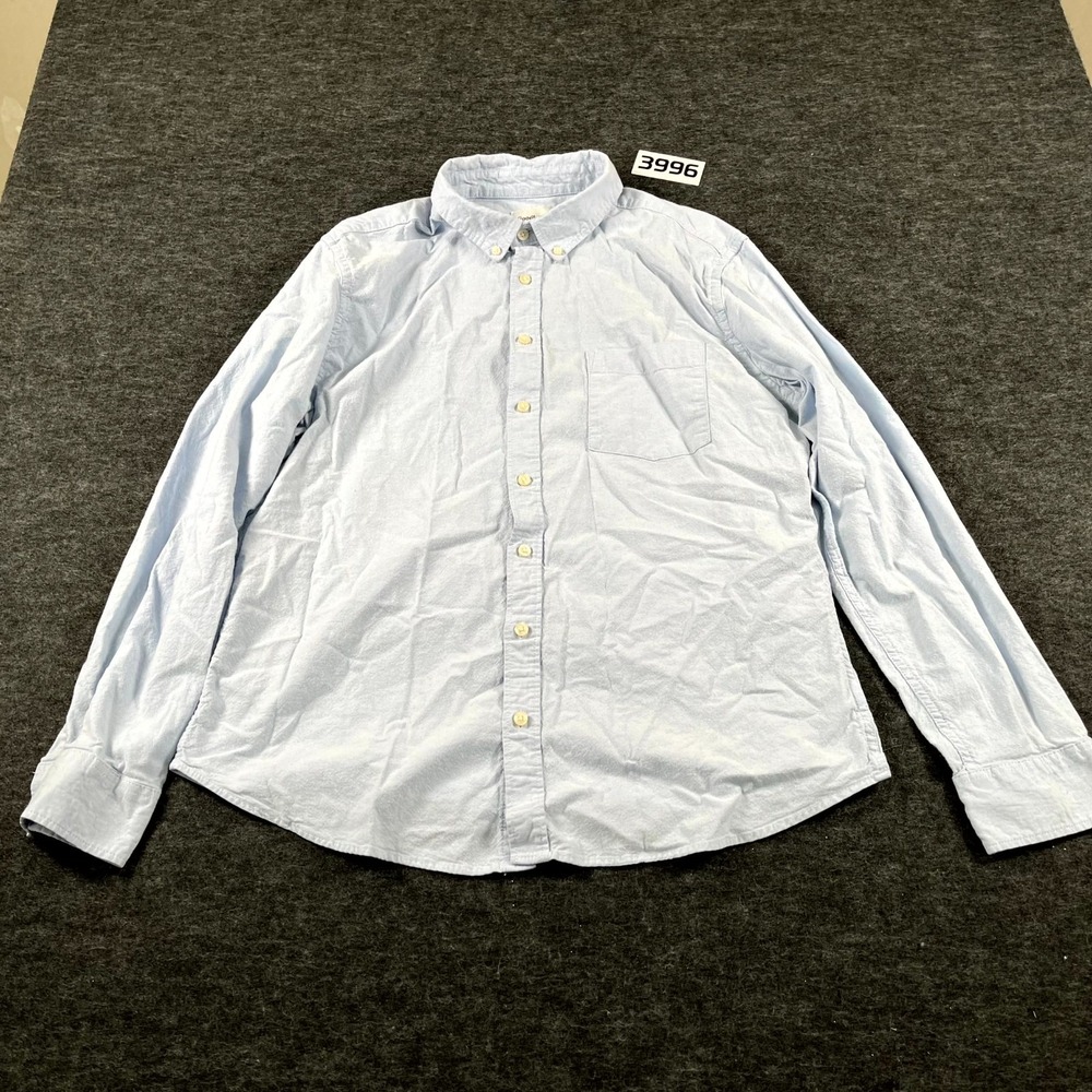 Goodfellow & Co Northrop Shirt Mens XL Blue Slim Fit Oxford Button Down Cotton